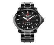 NF9115 - Black Stainless Steel Analog Watch for Men