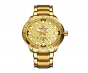 NF9090 - Golden Stainless Steel Analog Watch for Men