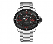 NF9078 - Silver Stainless Steel Analog Watch for Men