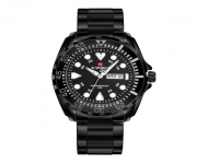 NF9105 - Black Stainless Steel Analog Watch for Men