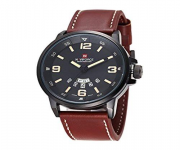 NF9028 - Brown PU Leather Wrist Watch for Men