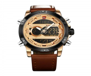 NF9097 - Brown Leather Wrist Watch for Men