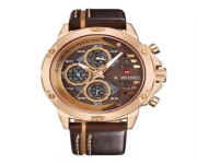 NF9110 - Chocolate Leather Wrist Watch for Men
