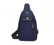NAVIFORCE NFB6801 Blue Waterproof School Bag Bagpack Mens with USB Charging Function Business Laptop Backpack - Blue