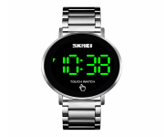 SKMEI 1550 Silver Stainless Steel Digital Watch For Men - Silver