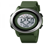 SKMEI 1594 Army Green PU Digital Watch For Unisex - Army Green