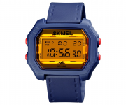 SKMEI 1623 Navy Blue PU Digital Watch For Unisex - Navy Blue