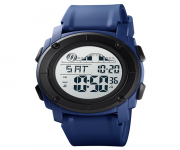 SKMEI 1576 Navy Blue PU Digital Watch For Unisex - Navy Blue