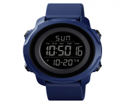 SKMEI 1540 Navy Blue PU Digital Watch For Unisex - Navy Blue