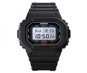 SKMEI 1608 Black PU Digital Watch For Unisex - Black