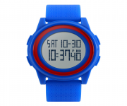 SKMEI 1206 Blue PU Digital Watch For Unisex - Blue