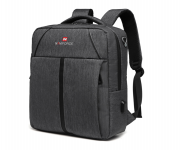 NAVIFORCE B6809 Fashion Casual Men's Backpacks Large Capacity Business Travel USB Charging Bag - Gray