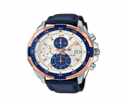 Blue Leather Chronograph Watch for Men