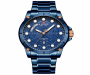 NAVIFORCE NF9152 Royal Blue Stainless Steel Analog Watch for Men - Royal Blue