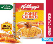 Kellogg's Honey Crunch Corn Flakes 360gm: Irresistibly Delicious Breakfast Cereal