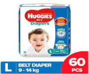 Huggies Dry Belt L 60pcs Pack - Buy Online at Perfitly Malaysia