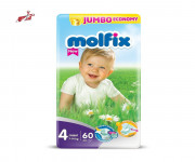 Molfix Jumbo Economy Belt Size 4 - 60pcs | Molfix Baby Diaper: The Perfect Choice for Comfort and Convenience