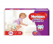 Huggies Wonder Pants XXL: Super Absorbent Diapers for Toddlers (15-25 Kg) - Pack of 24