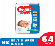 Huggies Dry Belt Diaper NB (New Born) - 64 Pcs - 0-5 Kg - Malaysian | Buy Online Now