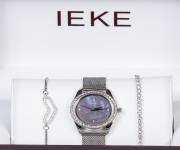 IEKE 88052 Silver Mesh Stainless Steel Analog Watch For Women - Grey & Silver