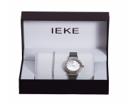 IEKE 88039 Silver Mesh Stainless Steel Analog Watch For Women - White & Silver