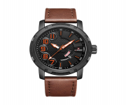 NAVIFORCE NF9154  PU Leather Analog Watch for Men