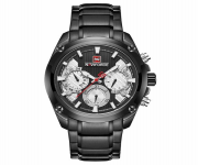 NAVIFORCE NF9113 Stainless Steel Chronograph Watch For Men - Black & White