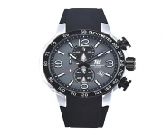 T5 H3450G - Black Rubber Analog Chronograph Sports Watch | Shop Men's Black & Silver Watch