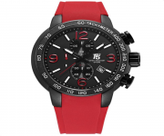 T5 H3450G Red Rubber Analog Chronograph Sports Watch for Men in Red & Black - Premium Quality and Style