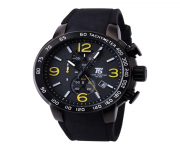 T5 H3450G - Black Rubber Chronograph Sports Watch for Men in Black & Ash Color