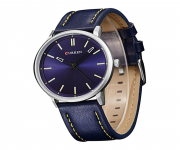 CURREN 8233 - Blue Artificial Leather Analog Watch for Men - Blue
