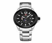 Naviforce NF9084 - Silver Stainless Steel Analog Watch