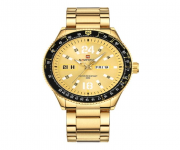 Naviforce NF9102: Stylish and Elegant Golden Stainless Steel Analog Watch