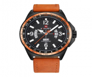 NF9103 - Orange Leather Wrist Watch for Men