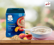 Gerber Oatmeal & Peach Apple Cereal 227gm | Delicious and Nutritious Breakfast Option