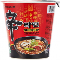 Nongshim Kimchi Shin Cup Noodles 68G - Spicy Korean Ramen Delight