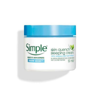Simple Water Boost Skin Quench Sleeping Cream 50ml - Hydrating Overnight Moisturizer for Radiant Skin