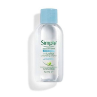 Simple Water Boost Micellar Cleansing Water 50ml - Refreshing and Gentle Daily Facial Cleanser