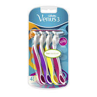 Venus 3 Disposable by Gillette Razor 4 Pack - Effortlessly Smooth Shaves
