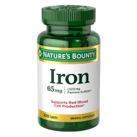 Nature’s Bounty Iron 65 Mg.(325 mg Ferrous Sulfate), 100 Tablets
