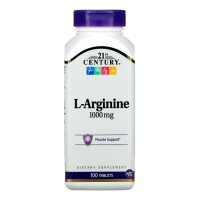 21st Century L-Arginine 1000mg Muscle Support Dietary Supplement 100 Tablets