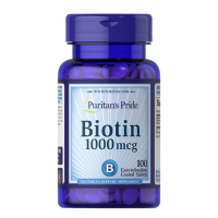 Puritan's Pride Biotin 1000mcg 100 Tablets - Boost Hair, Nails, and Skin Health