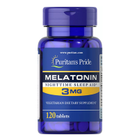 Puritan’s Pride Melatonin 3mg - Natural Sleep Support | 120 Tablets