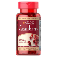 Puritan's Pride Cranberry Fruit Concentrate with C & E: High Potency, 4200mg, 100 Softgels - Boost Your Health with the Power of Cranberries