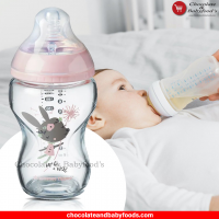 Tommee Tippee Closer to Nature Glass Feeding Bottle 0m+ 250ml (Pink)