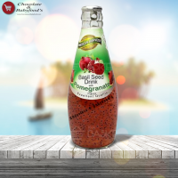 American Harvest Basil Seed Drink with Pomegranate - Refresh and Revitalize with a Unique Twist