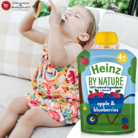 Heinz By Nature Apple & Blueberries Puree (4 - 36 months) 100G