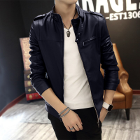 Gents Full Artificial Leather Jacket - Vip10 Bue