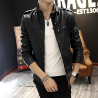 Gents Full Artificial Leather Jacket - Vip10 Bue