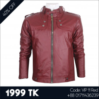Gents Full Artificial Leather stylish Jacket vip11 Red | Stylish Jackets For Men